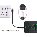 10 connettori di alimentazione CC da 3,5 x 1,35 mm a USB 2.0, 3.5 x 1.35mm