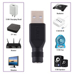 10 connettori di alimentazione CC da 3,5 x 1,35 mm a USB 2.0, 3.5 x 1.35mm