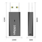 Adattatore USB 3.1 maschio a USB-C femmina 10 Gbps
