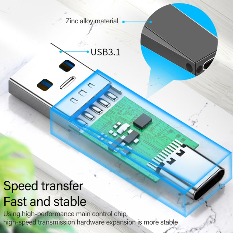 Adattatore USB 3.1 maschio a USB-C femmina 10 Gbps