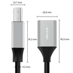 Cavo prolunga USB-C 3.1 a USB 3.0 maschio 1,2 m