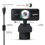 HXSJ S4 1080P videocamera per PC webcam con messa a fuoco manuale HD regolabile da 180 gradi con microfono