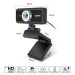 HXSJ S4 1080P videocamera per PC webcam con messa a fuoco manuale HD regolabile da 180 gradi con microfono