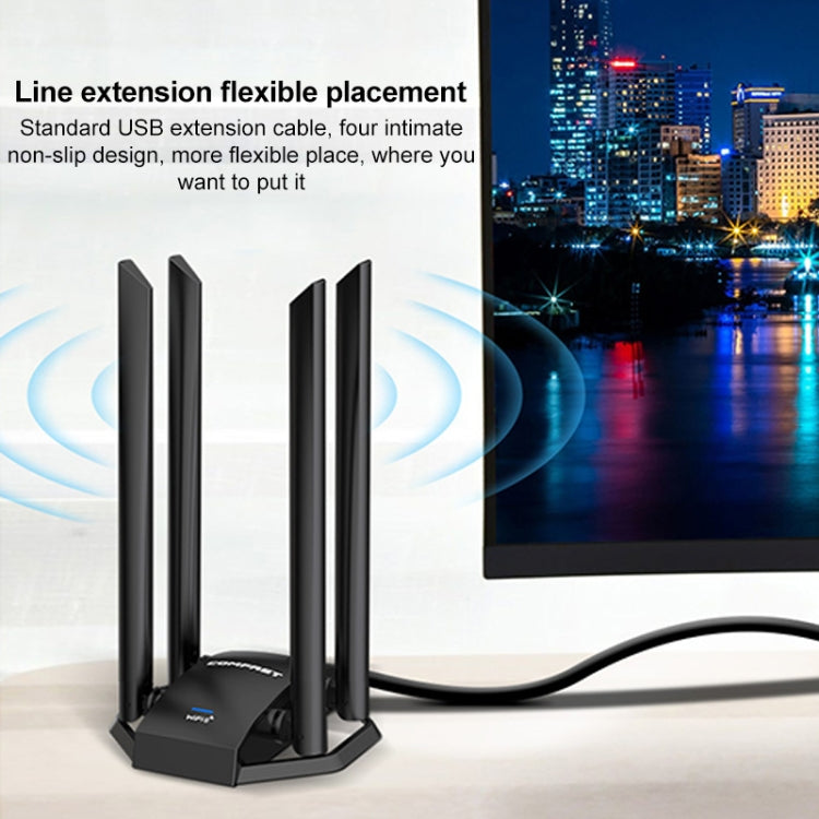 COMFAST CF-975AX 5400Mbps USB3.0 WiFi6 scheda di rete a doppia frequenza libera, CF-975AX