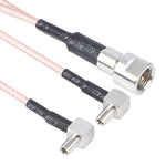 Cavo prolunga doppio connettore TS9 a RG316 50 cm