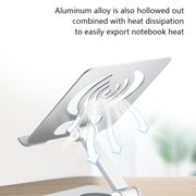 Supporto per laptop/tablet girevole pieghevole in lega di alluminio L-14, L-14