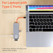 ROCK TR01 Adattatore HUB di estensione multifunzionale 10 in 1 da tipo C / USB-C a HDMI + VGA, TR01