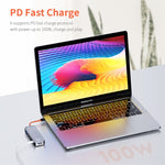 Adattatore HUB USB-C 10 in 1 con HDMI, VGA, RJ45