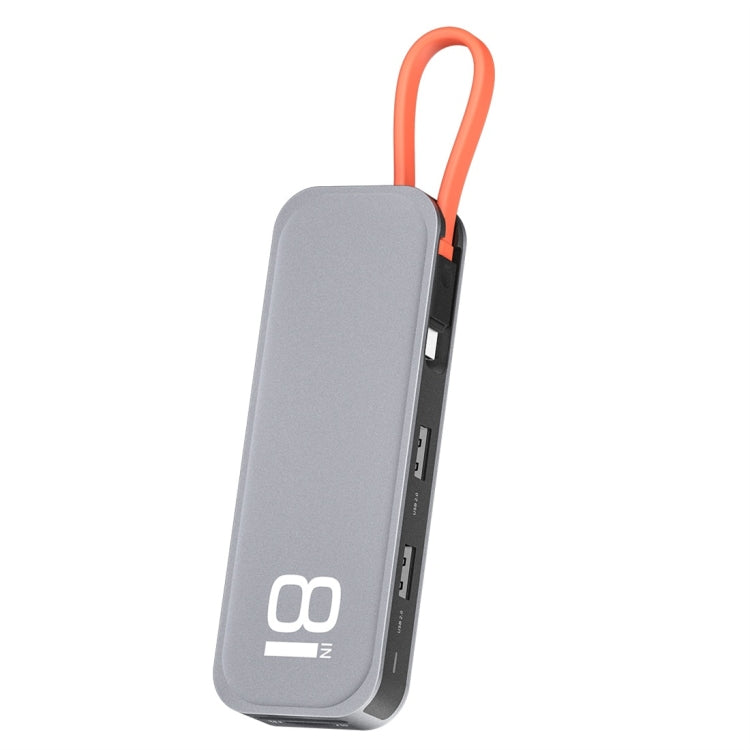 ROCK TR03 Adattatore HUB di estensione multifunzionale 8 in 1 da tipo C / USB-C a HDMI, TR03