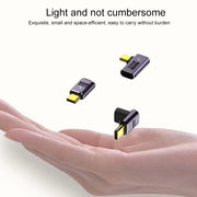 Adattatore per piegatura laterale da USB-C/Tipo-C femmina a USB-C/Tipo-C maschio da 40 Gbps da 240 W con luce, Side Bend Adapter
