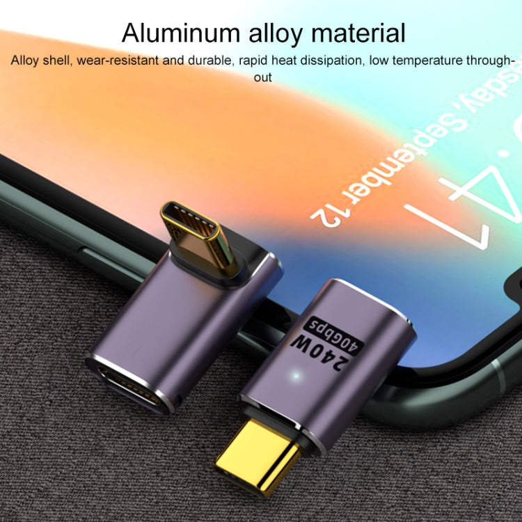 Adattatore dritto da USB-C/Type-C femmina a USB-C/Type-C femmina da 40 Gbps da 240 W con luce, Female Straight Adapter