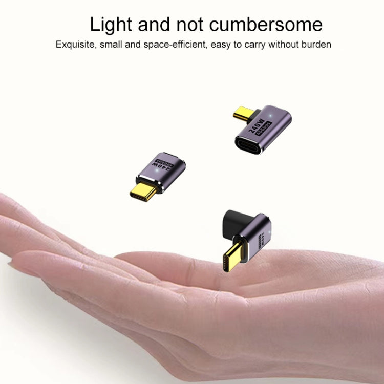 Adattatore USB-C femmina a USB-C maschio 240W 40Gbps con luce