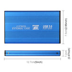 Disco rigido mobile Richwell SATA R2-SATA-2TB 2TB 2,5 pollici USB 3.0 con interfaccia Super Speed, 2TB