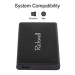 Disco rigido mobile Richwell SATA R2-SATA-320GB 320 GB 2,5 pollici USB 3.0 con interfaccia Super Speed, 320GB