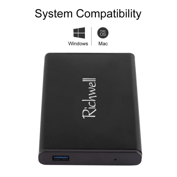 Disco rigido mobile Richwell SATA R2-SATA-500GB 500 GB 2,5 pollici USB 3.0 con interfaccia Super Speed, 500GB
