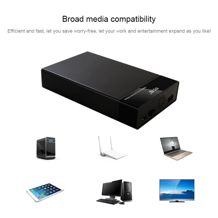Custodia per unità a stato solido esterna con interfaccia USB 3.0 SATA universale da 2,5/3,5 pollici per laptop/computer desktop, capacità di supporto massima: 10 TB