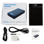 Custodia per unità a stato solido esterna con interfaccia USB 3.0 SATA universale da 2,5/3,5 pollici per laptop/computer desktop, capacità di supporto massima: 10 TB