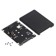 Scheda adattatore SSD M.2 NGFF a SATA III da 2,5 pollici con coperchio, NGFF to 2.5 inch SATA III Black, NGFF to 2.5 inch SATA III White