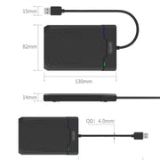 Custodia per HDD con interfaccia USB 3.0 UNITEK SATA da 2,5 pollici, lunghezza: 30 cm, SATA USB 3.0 Interface, Length: 30cm