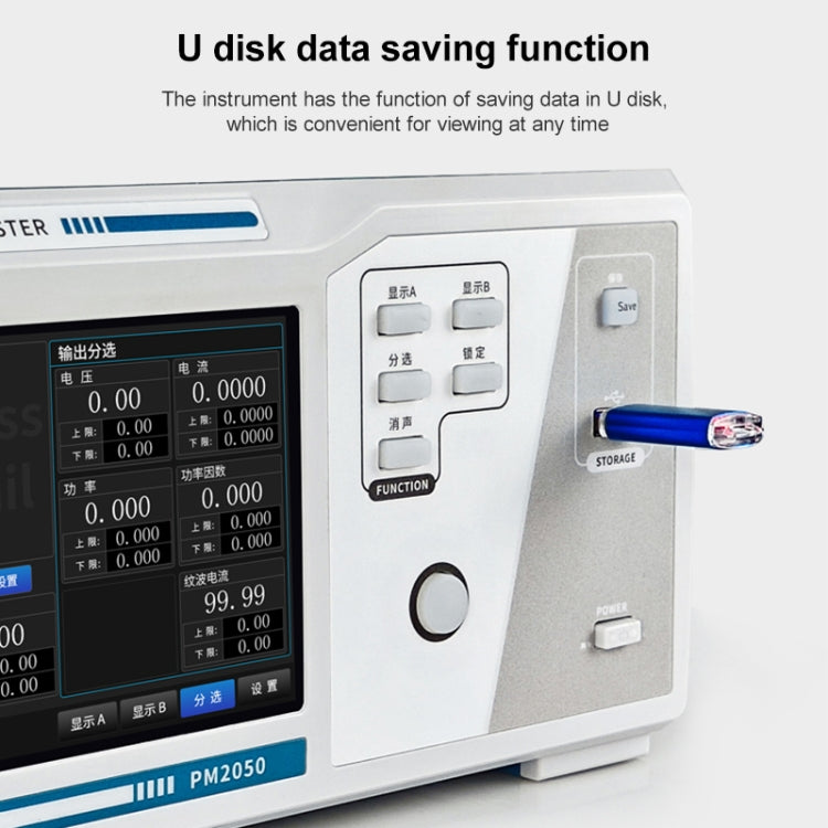 PM2050A strumento misura parametri elettrici input/output 20A