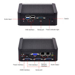 Mini PC di controllo industriale senza ventola con 4 porte USB e porta COM RS-232, 8 GB di RAM, Intel Celeron N2920 2.0GHz Quard Core, supporto Bluetooth 4.0 e WiFi dual-band 2.4G/5.0G