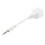 Presa CAT5 RJ45 a adattatore di rete LAN Ethernet audio maschio a 4 poli da 3,5 mm, lunghezza totale: circa 13 cm