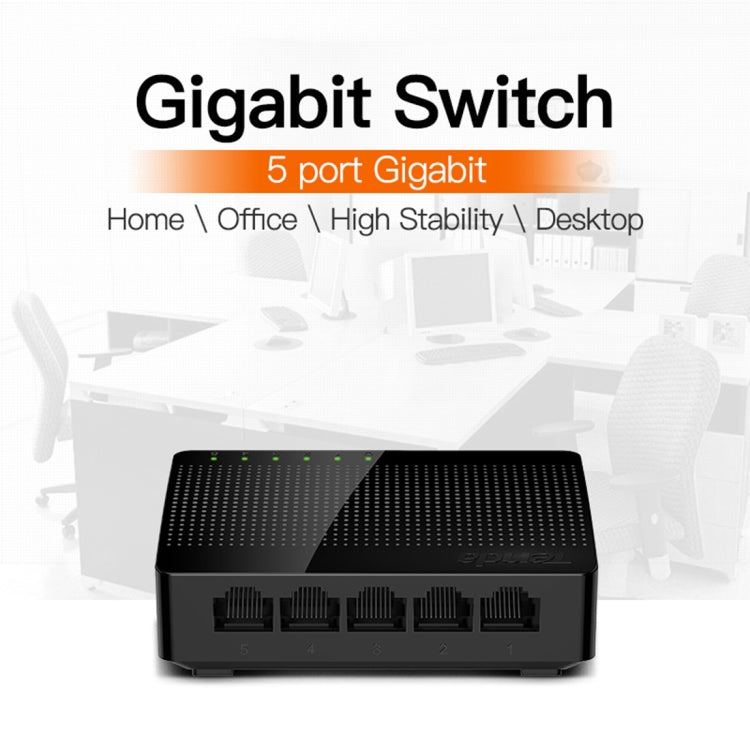 Tenda SG105 Mini 5 porte 1000Mpbs Switch di rete Gigabit Ethernet veloce LAN HUB, Tenda SG105 5 Ports Black