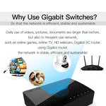 Tenda SG105 Mini 5 porte 1000Mpbs Switch di rete Gigabit Ethernet veloce LAN HUB, Tenda SG105 5 Ports Black