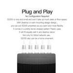 Tenda SG105 Mini 5 porte 1000Mpbs Switch di rete Gigabit Ethernet veloce LAN HUB, Tenda SG105 5 Ports Black