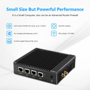 K660G4 Mini PC con sistema Windows e Linux senza memoria, SSD e WiFi, processore Intel Celeron N2840 Quad-Core 2M di cache, 1,83 GHz, fino a 2,25 GHz, without Memory