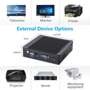 K660G4 Mini PC con sistema Windows e Linux senza memoria, SSD e WiFi, processore Intel Celeron N2840 Quad-Core 2M di cache, 1,83 GHz, fino a 2,25 GHz, without Memory