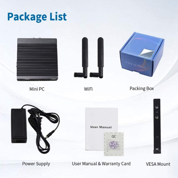K660G4 Mini PC con sistema Windows e Linux, processore Intel Celeron N2840 Quad-Core 2 MB di cache, 1,83 GHz, fino a 2,25 GHz, 2 GB di RAM + 32 GB SSD, 2GB+32GB