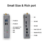 Mini PC K660S con sistema Windows e Linux, processore Intel Celeron N2840 Quad-Core 1,83-2,25 GHz, 4 GB di RAM + 64 GB SSD, 4GB+64GB
