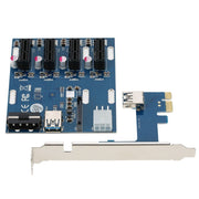 Scheda convertitore da PCI-E a PCI-E da 1 a 4 1 X Express Card con 4 porte Slot PCI-E