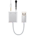 Scheda audio esterna virtuale USB a 7.1 canali con guscio in lega di alluminio con cavo da 13 cm per PC portatile, USB
