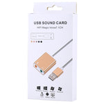 Scheda audio esterna virtuale USB a 7.1 canali con guscio in lega di alluminio con cavo da 13 cm per PC portatile, USB