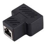 Terminale connettore Crystal Network dritto attraverso la linea principale Dispositivo di estensione dell'interfaccia RJ45 a tre teste da femmina a femmina, 3 Ports