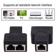 Terminale connettore Crystal Network dritto attraverso la linea principale Dispositivo di estensione dell'interfaccia RJ45 a tre teste da femmina a femmina, 3 Ports