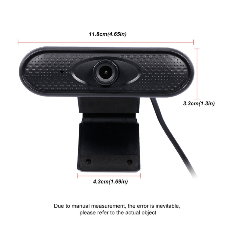 WebCam con videocamera USB HD 1080P con microfono, 1080P