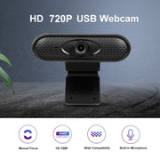 WebCam con fotocamera USB 720P con microfono, 720P
