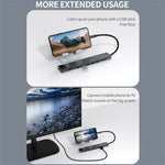 Docking station con interfaccia USB-C / Type-C 10 in 1 HUB multifunzione, 10 in 1