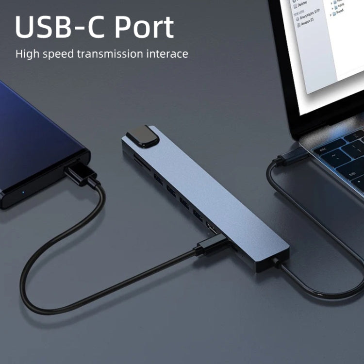 Docking station con interfaccia USB-C / Type-C 10 in 1 HUB multifunzione, 10 in 1