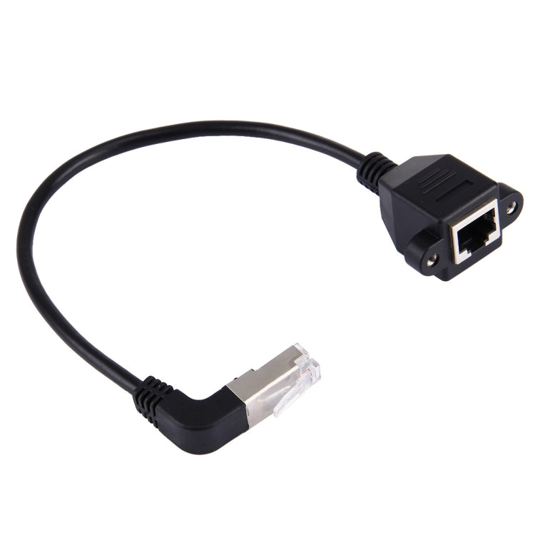 Cavo di prolunga LAN RJ45 maschio piegato verso l'alto da 30 cm a femmina RJ45, 30cm RJ45 Male Bent Upward