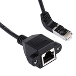 Cavo di prolunga LAN RJ45 maschio piegato verso l'alto da 30 cm a femmina RJ45, 30cm RJ45 Male Bent Upward