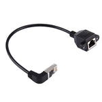 Cavo di prolunga LAN RJ45 maschio piegato a RJ45 femmina da 30 cm, 30cm RJ45 Male Bent Down