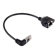 Cavo di prolunga LAN RJ45 maschio piegato a RJ45 femmina da 30 cm, 30cm RJ45 Male Bent Down