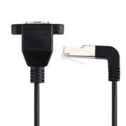 Cavo di prolunga LAN RJ45 maschio piegato a RJ45 femmina da 30 cm, 30cm RJ45 Male Bent Down