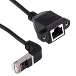Cavo di prolunga LAN RJ45 maschio piegato a RJ45 femmina da 30 cm, 30cm RJ45 Male Bent Down