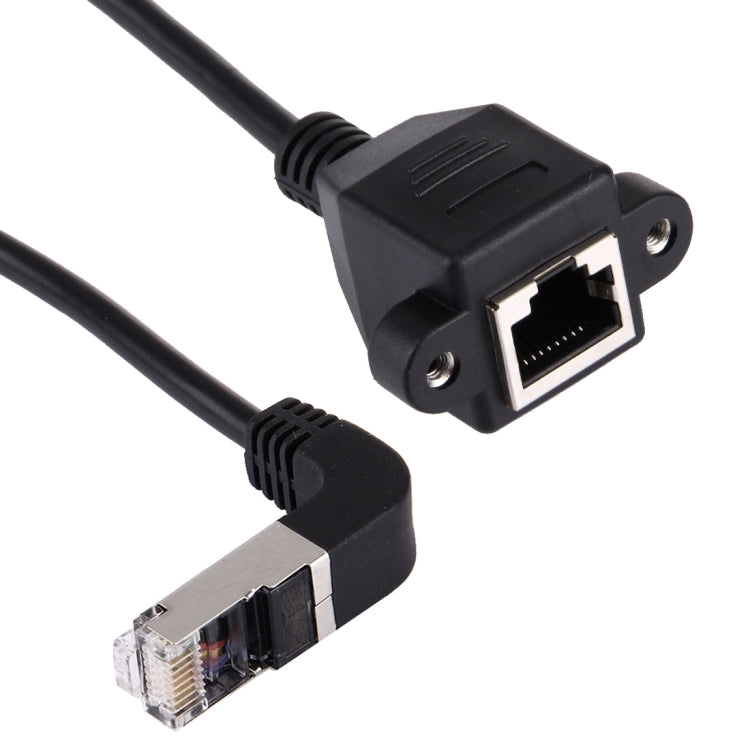 Cavo di prolunga LAN RJ45 maschio piegato a RJ45 femmina da 30 cm, 30cm RJ45 Male Bent Down