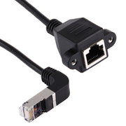 Cavo di prolunga LAN RJ45 maschio piegato a RJ45 femmina da 30 cm, 30cm RJ45 Male Bent Down